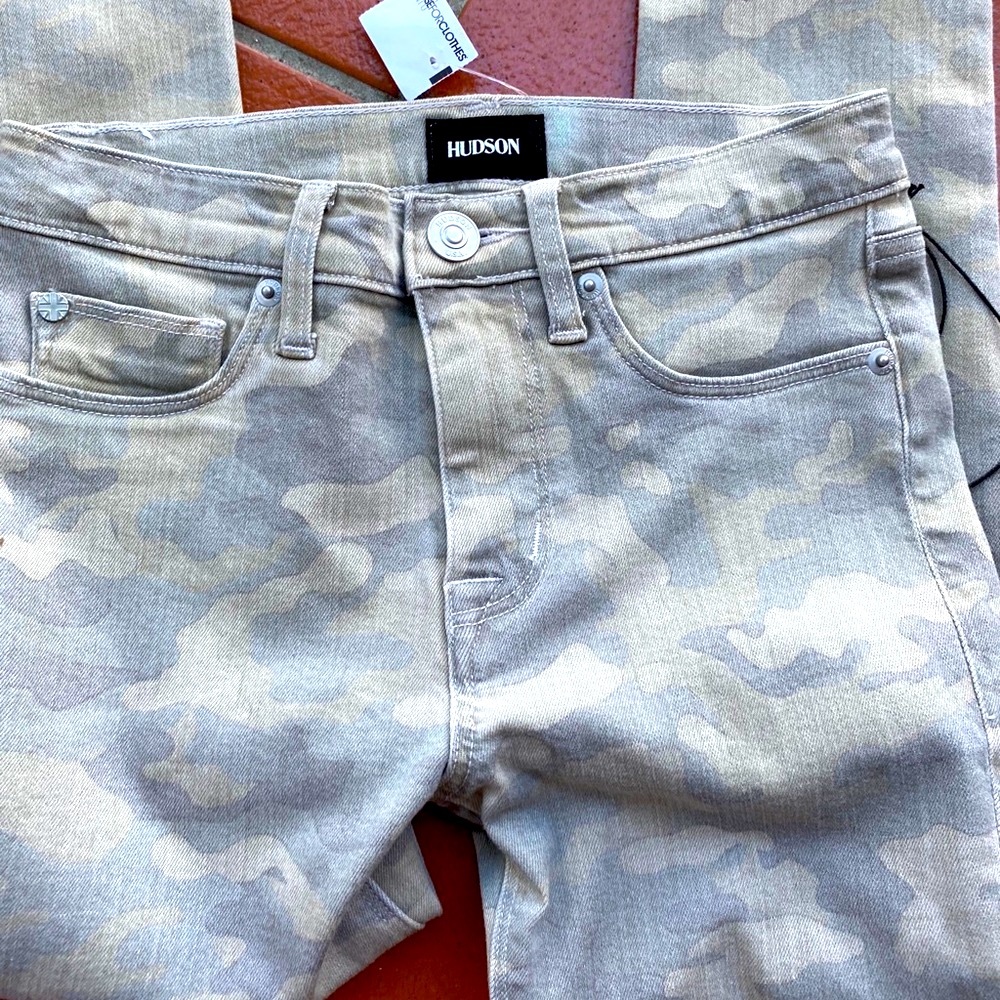 Hudson Jeans Women's Skinny Camouflage Jeans - Gray and Cream